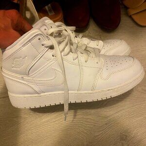 White Air Jordans. Women's Size 8. Brand new - worn once